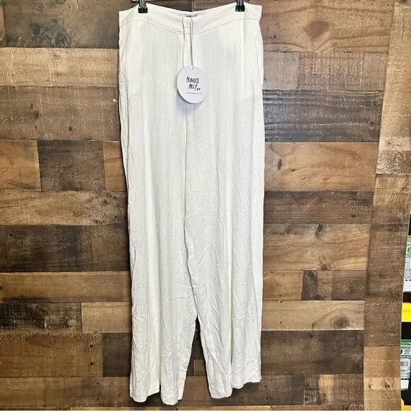 Princess Polly White Simona Linen Pants Sz 10 US NWT - Picture 4 of 13